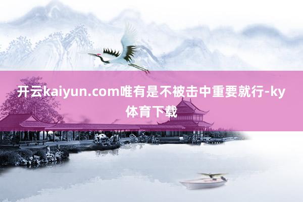 开云kaiyun.com唯有是不被击中重要就行-ky体育下载